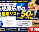 新規開拓用営業リスト50件とアプローチ文面作ります 最新HPを手作業精査！即戦力の営業リストとアプローチ文面作成 イメージ1