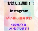Instagramのいいね代行をします お試しで1週間実施！1人で手作業のため情報管理も安心！！ イメージ1