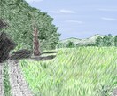 自然や街の背景を描きます 絵の具で書いたようなタッチで描きます! イメージ1