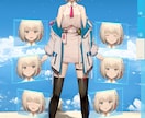 プロ品質な作画のVtuberモデル制作承ります 表情差分6種まで無償、トラッキングアプリ設定マニュアル付き イメージ5