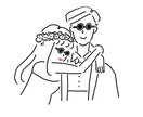 線画【オシャレで可愛い線画】イラスト描きます 結婚式用のウェルカムボード作成にも♡ イメージ1