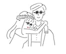線画【オシャレで可愛い線画】イラスト描きます 結婚式用のウェルカムボード作成にも♡ イメージ1