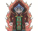 個性的で細かい絵を描きます タトゥーデザインとしても承ります。※基本デジタル納品のみ イメージ5