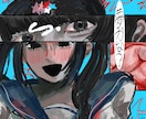 可愛い、病み系の厚塗りアイコンを作成します 可愛くて少し闇のある厚塗りのアイコン用イラストを作成致します イメージ3
