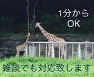 気軽に1分からお話し、雑談なと聞きます 悩みや相談、愚痴や仕事、恋愛についてなんでもお話ししましょう イメージ1