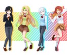 キャラクターデザイン・立ち絵描きます 商用OK！幅広いオリジナル・既存キャラクターを描きます イメージ2