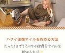 1日でハワイ往復分マイルを貯める方法教えます 帰省の際に飛行機を使う方！旅行が好きなあなたへ イメージ1