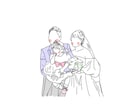 線画でのイラスト描きます お写真を元にあなたにとって特別な1枚を！ イメージ1