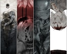 陰鬱とした厚塗り一枚絵、描きます こちらでは、陰鬱とした雰囲気の厚塗り一枚絵を提供致します。 イメージ2