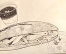 お料理のイラスト描きます お店のメニューやPR・POPに、ペン画のお洒落な雰囲気を！ イメージ2