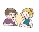 心が和むデフォルメ2人組のイラスト描きます 基本料金2000円 テンプレ以外のポーズ+500円 イメージ4