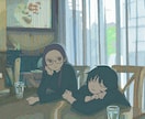 風景に人物が佇む生活感のある絵を描きます 思い出の記録やあなた自身の表現をお手伝いいたします！ イメージ8