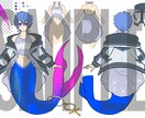 SNS用アイコン・動画用サムネ・立ち絵等描きます 他に三面図、キャラデザなどなんでもご相談ください！ イメージ4