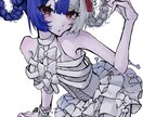 病み可愛い一枚絵作成します 中毒性のあるキラキラしているのにどこか病みがあるイラスト イメージ2