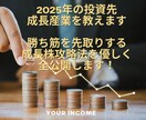 2025年注目の成長産業と関連銘柄の探し方教えます 2025年の勝ち筋を先取り！成長株攻略法を優しく全公開！ イメージ1