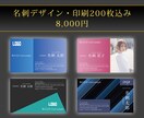 デザイン＆印刷200枚込で8000円！名刺作ります デザインで悩まない！見本から選ぶだけの簡単購入！カスタム可能 イメージ1