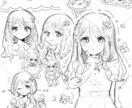 キャンバスに入る限り白黒イラスト詰め込んで描きます 色々なシチュエーション、表情をとにかく詰め込みます！ イメージ2