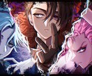 厚塗りで雰囲気のあるイラストを描きます アイコン絵から全身絵まで制作致します！ イメージ7