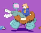 メカメカしいポップで可愛いイラストを描きます ○CDジャケット○Tシャツ○MVイラスト○アイコン等実績有！ イメージ2