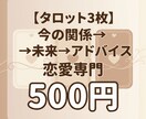今の状況をちゃんと見て、これからを伝えます 【タロット3枚】今の関係→未来→アドバイス/恋愛専門 イメージ1