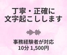 丁寧・正確に文字起こしします 総務事務で培った正確さで対応します イメージ1