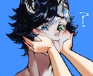 厚塗りで描く唯一無二のキャラデザイン描きます 細かな設定やこだわりを形に立ち絵からアイコンまで丁寧に対応。 イメージ1