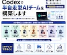 Codexで半自走型AIチームを構築します 情報収集から制作・品質管理まで仕組み化します イメージ1
