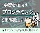 学習者様向けにプログラミングのご指導をいたします 現役プロが言語問わず丁寧にプログラミングを教えます イメージ1