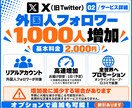 X 外国人フォロワー1,000人増やします リアルアカウントによる高速増加！オプション割引あります イメージ7