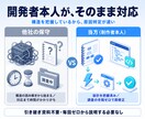 当方開発システムの修正・全面的なサポートを行います 開発者が直接対応！作って終わらない、安心のアプリ運用・保守 イメージ4