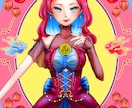 お好みのおねえさん・女の子のイラストを描きます 〜SD(ミニ)キャラクターも承ります〜 イメージ3