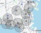 Googleマイマップ用商圏円を作成します 住所リストから最大100件まで一括作成対応！ イメージ2