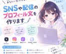 SNSや配信のプロフィール文を作ります 伝えたいことを聞いて、あなたに合った文章にまとめます イメージ1