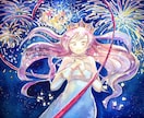 背景つき一枚絵を描きます アナログ透明水彩で目をひくイラストを描きます イメージ2