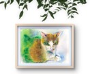 可愛いうちの子猫の絵を透明水彩画で描きます ペットの似顔絵・肖像画オーダー『まなペットアート』横浜・東京 イメージ3