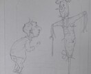 水彩絵の具で描きます デジタルではありせん。実際の絵の具を使って紙に描きます イメージ2
