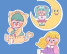 ファンシーポップな挿絵/カットイラスト描きます ご利用用途にあったポップでかわいいイラストを制作します。 イメージ2