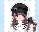 ステッカー風ミニキャラを描きます アイコン、サムネに使用、顔隠し用など様々なものに使用できます イメージ4