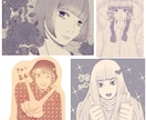 レトロかわいい女の子イラスト描きますます 単色でも目を引く、雰囲気たっぷりの女の子イラスト イメージ2