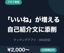 マッチングアプリのプロフを丸ごと添削します 「いいね」が増える自己紹介文へ。写真選びの助言つき イメージ1