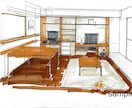 手描きで空間のイメージスケッチ制作いたします 住宅から店舗まで対応可能です！ イメージ3