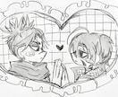 夢絵中心にモノクロや単色イラストを描きます 可愛さとかっこよさを取り入れた詰め込みイラスト イメージ4