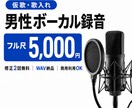 仮歌・歌入れ用の男性ボーカルを高音質で録音します 仮歌・歌入れ用の男性ボーカルを高音質で録音し イメージ1