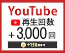 YouTube再生3,000回増えるまで拡散します 3動画まで振り分け可能【評価数おまけ付】 イメージ1