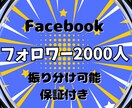 Facebookのフォロワー2000人増やします 宣伝のプロが総力でアカウントを多くの人に紹介します イメージ1