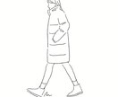 モノクロ顔なしの人物イラスト描きます ライフスタイルやファッションサイトのイラスト、プレゼントにも イメージ4