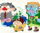 ポップなオリジナルキャラを手描きでイラストにします 写真やイメージを教えてください イメージ1