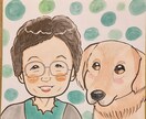 送料無料　手描きの優しい似顔絵（名前詩）描きます 誇張し過ぎない温かい似顔絵です。プレゼントにどうぞ イメージ2