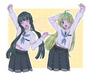 アイコン、イラスト等制作致します かわいい女の子やキャラクターデザインなどお描きします！ イメージ1