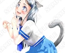 サムネや動画内使用//女の子イラスト描きます 8月末までにご注文で半額！12000円→6000円！！ イメージ3